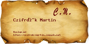 Czifrák Martin névjegykártya