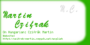 martin czifrak business card